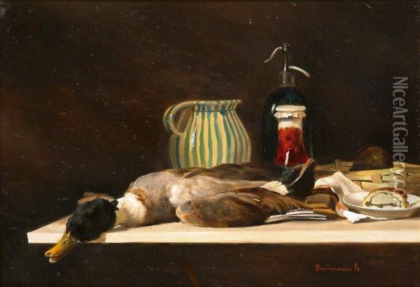 Asztali Csendelet Oil Painting - Karoly, Karl Bachmann