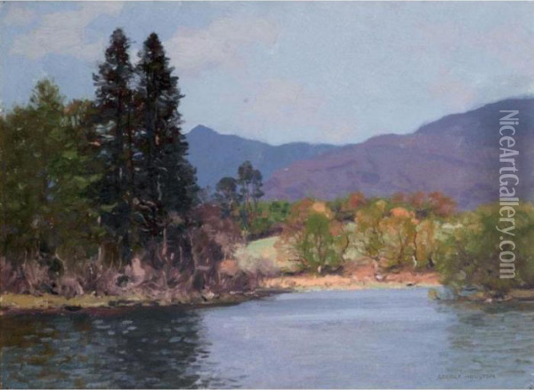 In The Highlands Oil Painting - George Houston