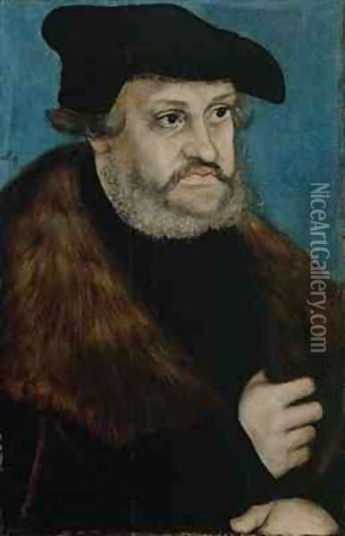 Portrait of Frederick the Wise Elector of Saxony Oil Painting - Lucas The Elder Cranach