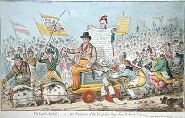 The Loyal Address or The Procession of the Hampshire Hogs from Botley to St James Oil Painting - James Gillray