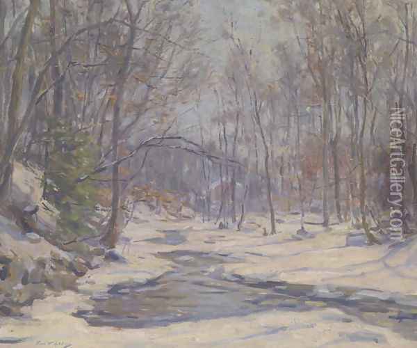 A Winter Morning Oil Painting - Frank Townsend Hutchens