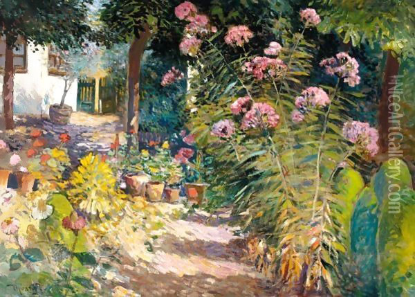 The Garden Path Oil Painting - Ignac Ujvary