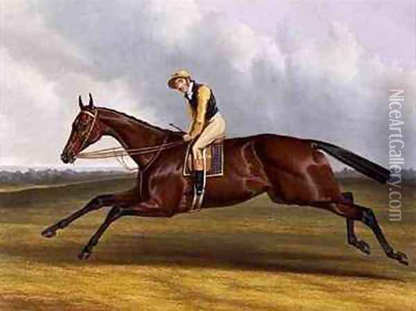 Blue Bonnet Winner of the Great St Leger Stakes at Doncaster Oil Painting - Charles Hancock