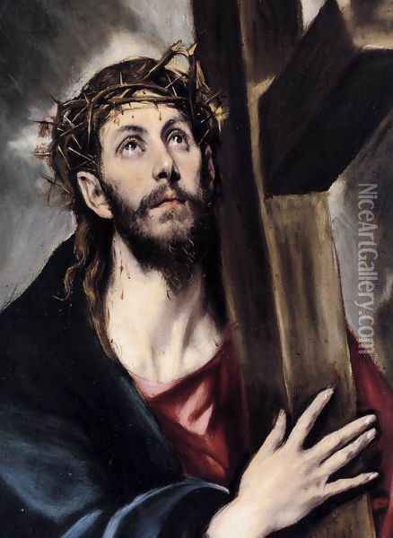 Christ Carrying the Cross (detail) 1580s Oil Painting - El Greco (Domenikos Theotokopoulos)