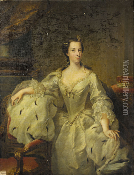 Portrait Von Prinzessin Maria Oil Painting - Johann Heinrich The Elder Tischbein