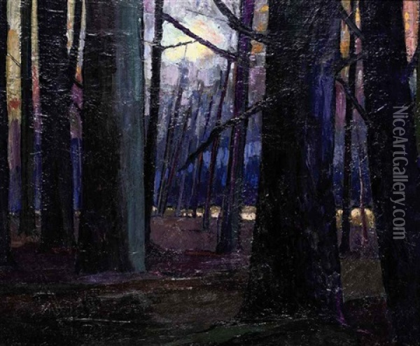 Forest Oil Painting - Jan Kruysen