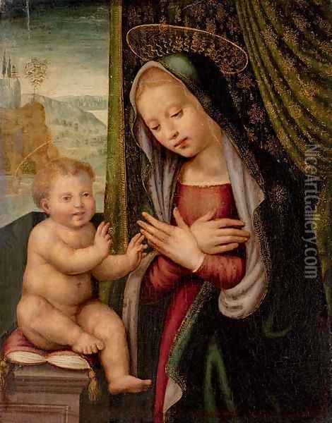 The Madonna and Child Oil Painting - Giuliano Bugiardini