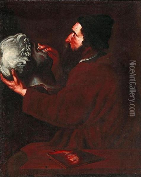 El Tacto Oil Painting - Jusepe de Ribera