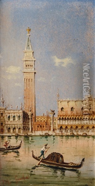 Piazza S. Marco, Venice Oil Painting - Marco Grubas