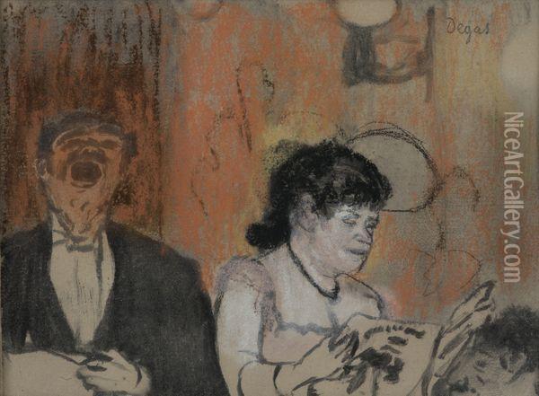  Le Duo  Oil Painting - Edgar Degas