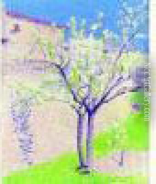 L'arbre En Fleurs Oil Painting - Achille Lauge