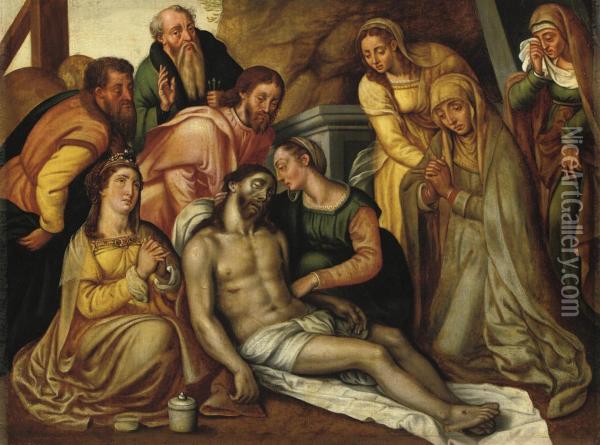 The Lamentation Of Christ Oil Painting - Anthonie Claeissens