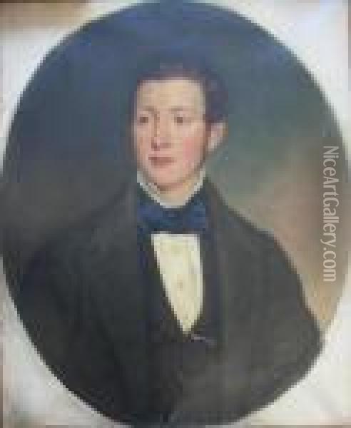 Portrait Of A Young Gentleman Oil Painting - Franz Xavier Winterhalter