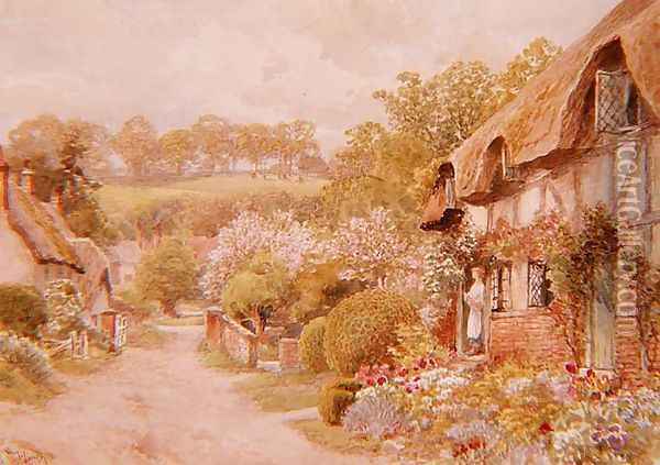 The Garden Path Oil Painting - Thomas H. Hunn