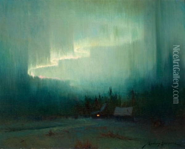 Northen Lights Oil Painting - Sydney Mortimer Laurence