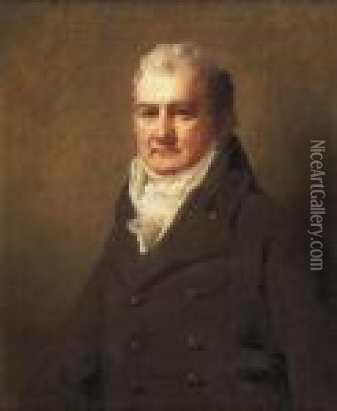 Half Length Portrait Of Mr Roberston Oil Painting - Sir Henry Raeburn