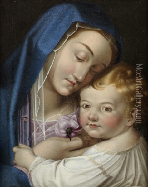 The Madonna And Child Oil Painting - Scipione Pulzone