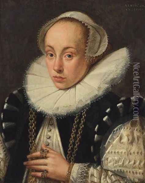 Portrait of a Lady 1597 Oil Painting - Gortzius Geldorp