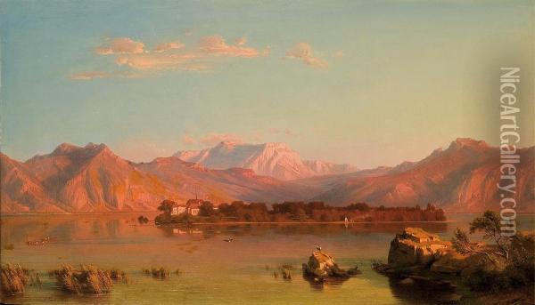 View On The Herreninsel Chiemsee Oil Painting - Heinrich Funk