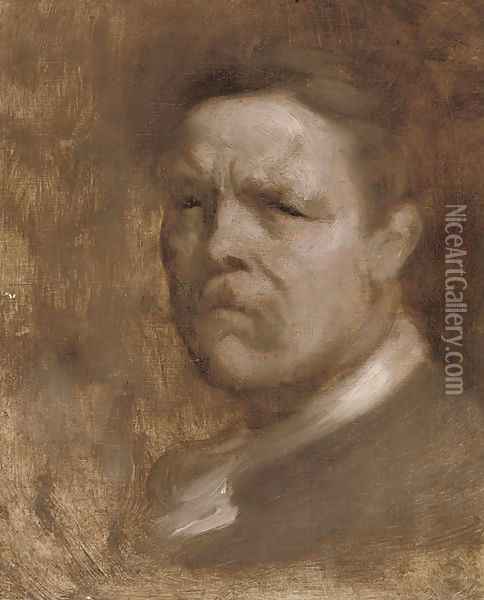 Autoportrait Oil Painting - Eugene Carriere