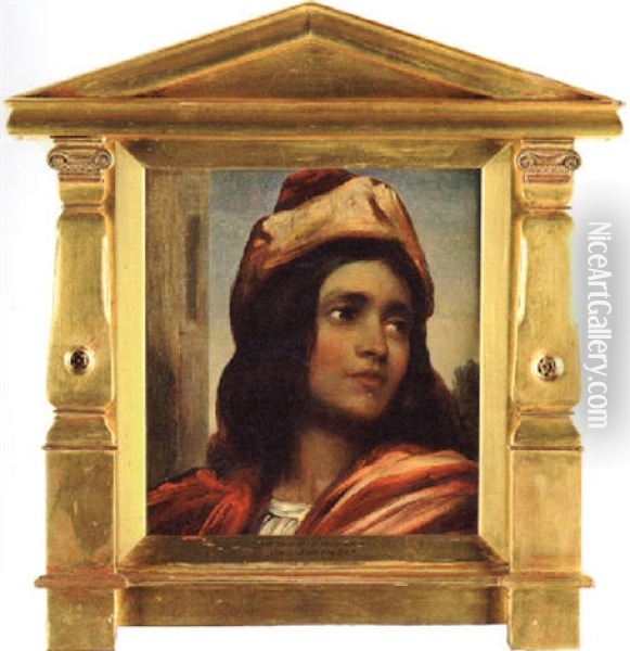 The Musician In The Cimabue Oil Painting - Lord Frederic Leighton
