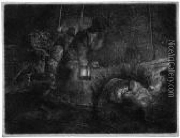 Die Anbetung Der Hirten Oil Painting - Rembrandt Van Rijn