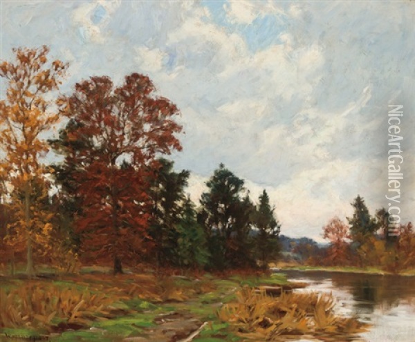 Autumn Afternoon Oil Painting - William Merritt Post