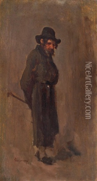 Evreu Din Bacau Oil Painting - Nicolae Grigorescu