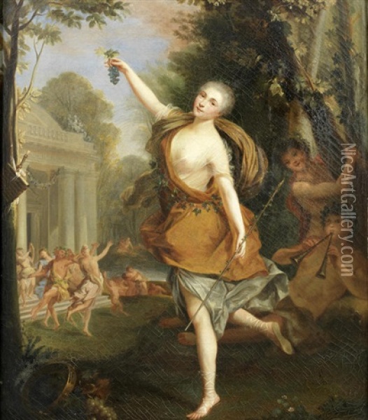 Portrait Of Mademoiselle Prevost As Philomele Oil Painting - Jean Raoux