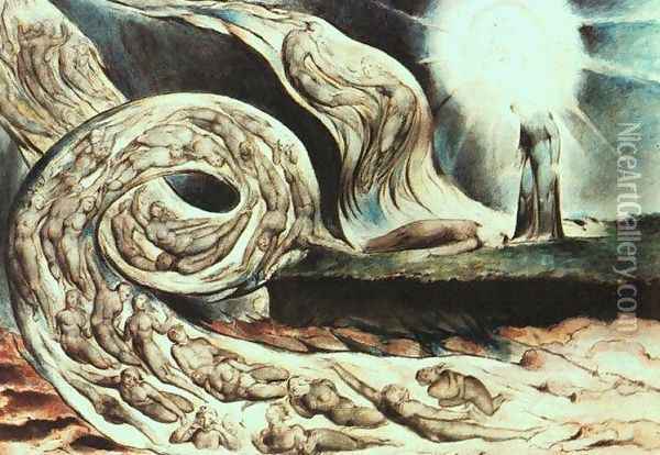 The Whirlwind of Lovers Oil Painting - William Blake