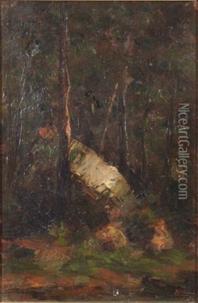 Woodland Interior Oil Painting - Helen Mary Knowlton