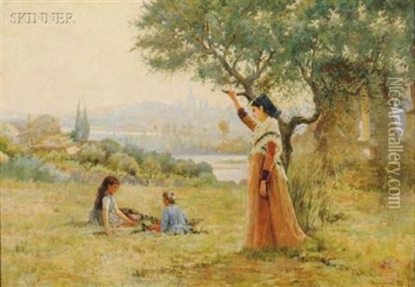 An Afternoon By The Rhone Oil Painting - J. Ambrose Pritchard