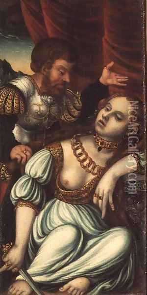 Tarquin and Lucretia Oil Painting - Lucas (studio of) Cranach