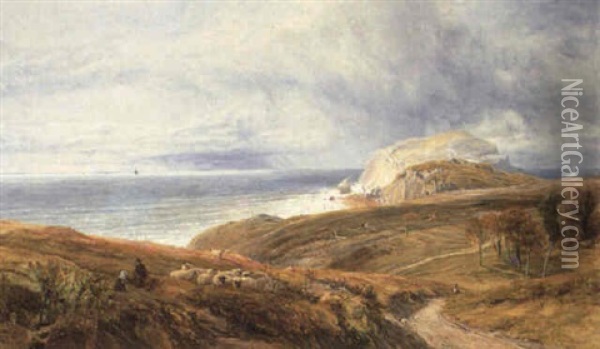 A Breezy Afternoon Oil Painting - Frederick William Hulme