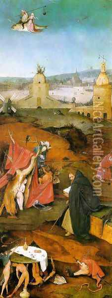 Temptation of St. Anthony, right wing of the triptych Oil Painting - Hieronymous Bosch