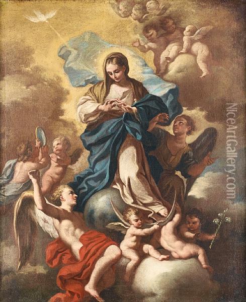 The Immaculate Conception Oil Painting - Francesco de Mura