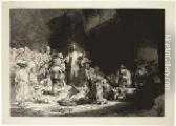 Christ Healing The Sick Oil Painting - Rembrandt Van Rijn