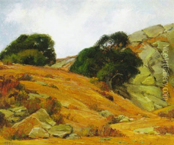 Laguna Canyon Oil Painting - Anna Althea Hills