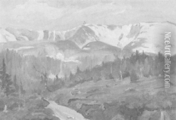Landschaft Im Riesengebirge Oil Painting - Georg Wichmann