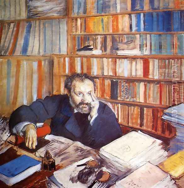 Edmond Duranty Oil Painting - Edgar Degas