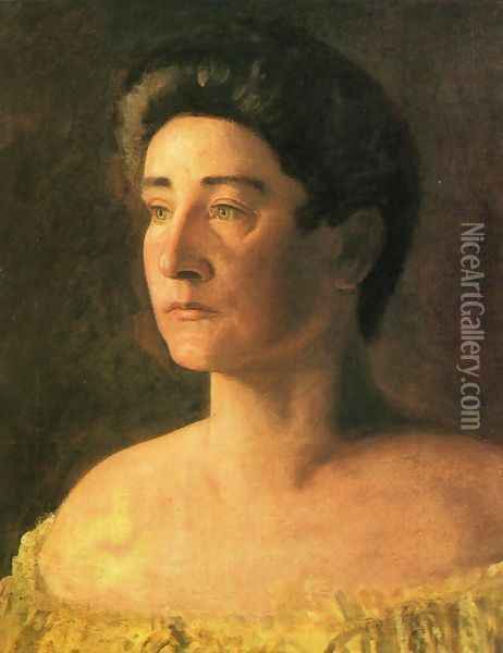 A Singer: Portrait of Mrs. Leigo Oil Painting - Thomas Cowperthwait Eakins