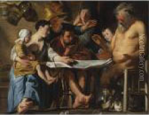 The Satyr And The Peasant Family Oil Painting - Jacob Jordaens