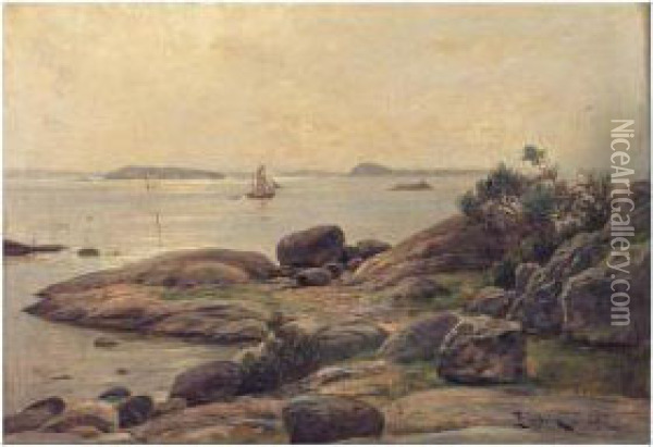 Nakyma Sarosta (view Of Saro) Oil Painting - Berndt Adolf Lindholm