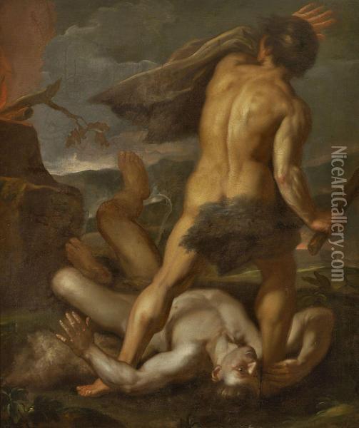 Kain Erschlagt Abel Oil Painting - Bernardino Mei