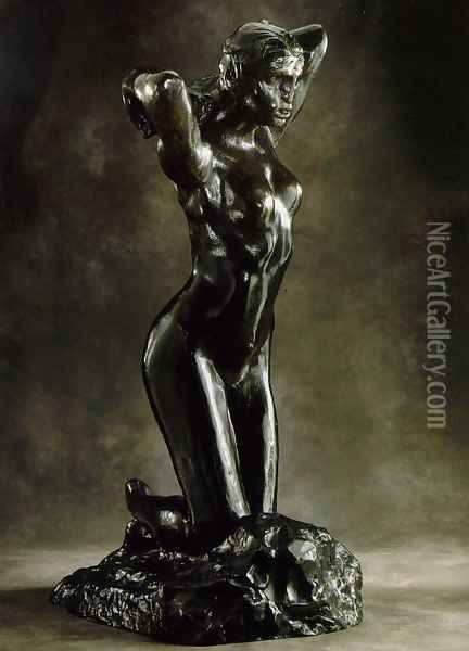 The Kneeling Female Faun Oil Painting - Auguste Rodin