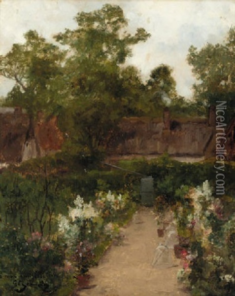 Le Jardin Oil Painting - Georges Jeannin