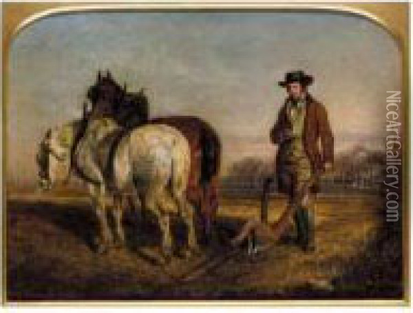 Burns At The Plough Oil Painting - Gourlay Steell