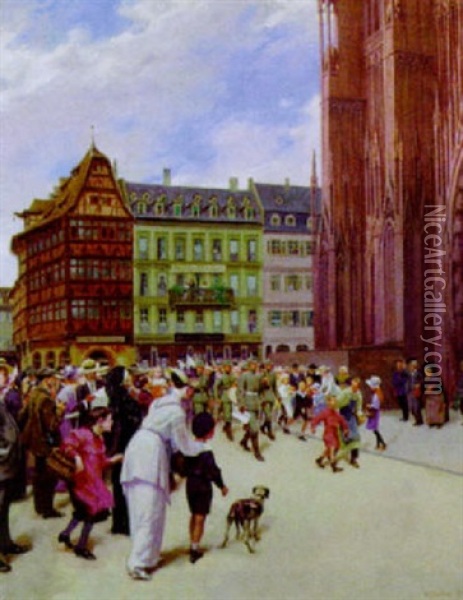 Strasburg Oil Painting - Carl Jordan