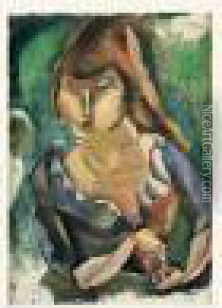 Suzanne Oil Painting - Jules Pascin