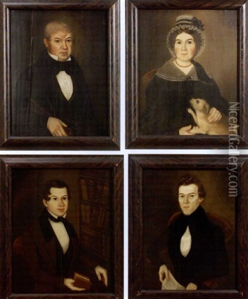Portraits Of The Oldridge Family (4 Works) Oil Painting - Susannah Paine
